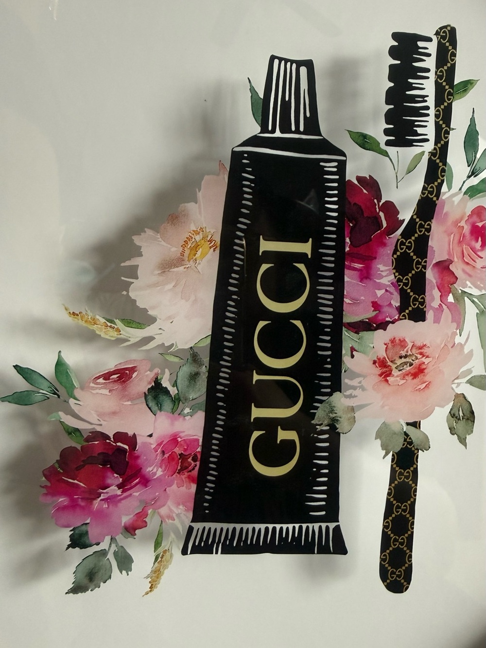Gucci Pedestal Basin & Toothpaste Tube w/ Florals - Picture 5 of 6